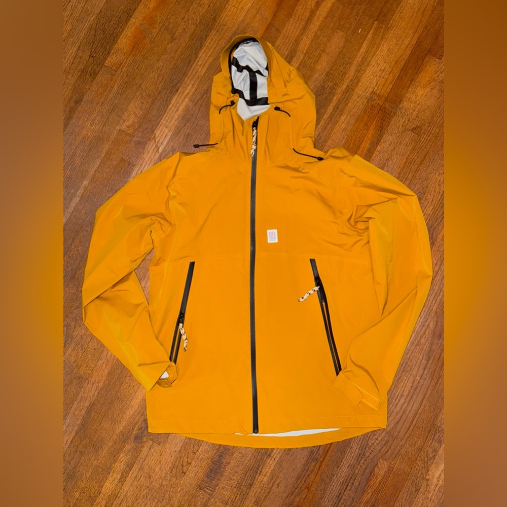 men’s topo designs rain/softshell jacket. size large.
